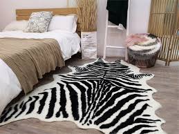 7 9 x5 6 zebra cowhide area rug