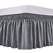 Arana Bed Skirt Dark Grey Queen Size