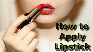 apply lipstick