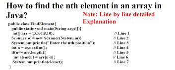 how to find the nth element in an array