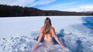 Ice fishing nude