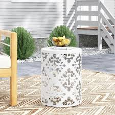 White Metal Sides End Tables Tables For