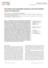 But what about other ones? Pdf Two Distinct And Competitive Pathways Confer The Cellcidal Actions Of Artemisinins
