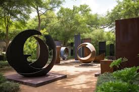 Premium Ai Image Sculpture Garden