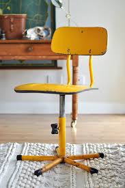 This particular adjustable children's desk and chair set are quite a bit heavier than most options on the market, which means assembly might be a bit harder when initially putting this product together, but it will also help with stability later on while your child is using this desk at their workstation. Yellow Vintage Child S Desk Chair Vintage Desk Diy Interior Decor Swivel Chair