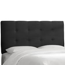 black tufted queen upholstered
