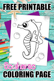 For boys and girls, kids and adults, teenagers and toddlers, preschoolers and older kids at school. Free Printable Seahorse Coloring Page Simple Mom Project