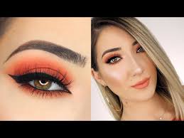 orange smokey eye makeup tutorial you