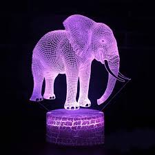 Elephant 2 Theme Mark 3d Lamp Game Led Night Light 7 Color Change Touch Mood Lamp Dropship Led Night Lights Aliexpress