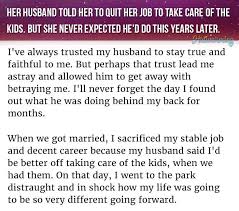 Husband Tells Wife To Quit Her Job To Take Care Of The Kids