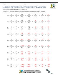 3 + ¼ now rationalise the denominators and write the two parts with common denominator. Adding Improper Fractions Support Page