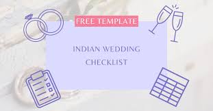 indian wedding checklist 2024 free