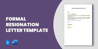 35 formal resignation letter template