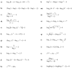 Logarithmic Equations And Inequalities