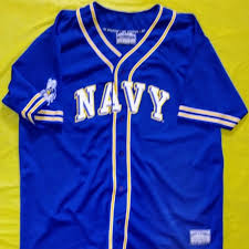 Steve Barrys Navy Baseball Jersey