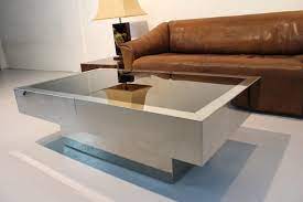 Sliding Coffee Table With Bar 1970s