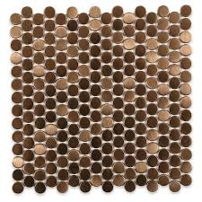 Ivy Hill Tile Copper Penny Round 12 In