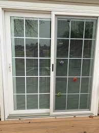 Faux Sliding Glass Door Grids White