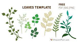 leaves template free pdf svg files