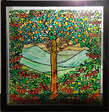 Faux Stained Glass Window Hand Painted