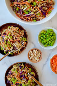 chilled ramen noodle salad with peanut
