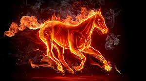 wildfire flaming horse