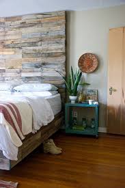 bedrooms with reclaimed wood walls