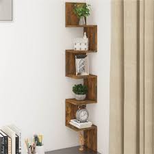 Wall Corner Shelf Smoked Oak 20x20x127