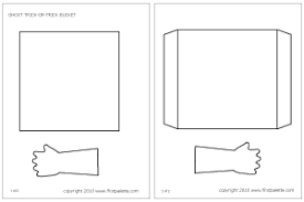 Ghost Trick Or Treat Bag Printable Templates Coloring Pages