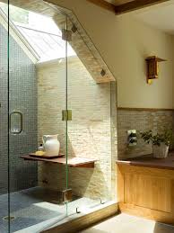 slope ceiling bathroom ideas walk in