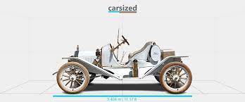 ford model t 1908 1927 dimensions side view