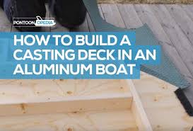 a casting deck in an aluminum boat