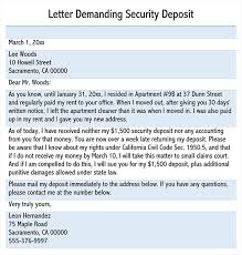 security deposit demand letter us
