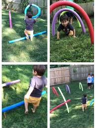 pool noodle obstacle course for kids