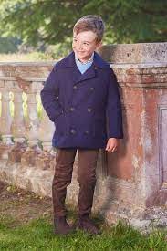 Buy Trotters London Blue Wool Pea Coat