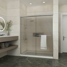 semi frameless sliding shower door