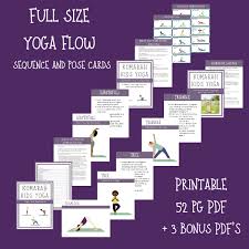 kids yoga pose cards for a yoga flow