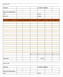 Expense Report Template 21 Free Sample Example Format