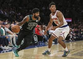 Kyrie irving had a strong first season with the celtics after forcing a trade there over the summer. A Garden Flirtation With Kyrie Irving A Bang Out Of The Gates A Fireworks Finale And Not Much In Between For Celtics And Knicks Celticsblog