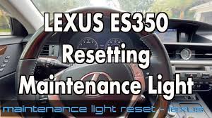 maintenance light reset lexus es350