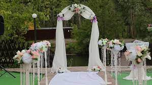 wedding decorations wedding arch stock