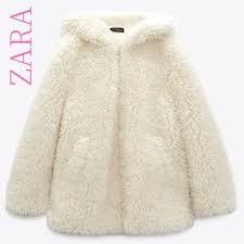 Faux Fur Hooded Jacket Zara Jackets
