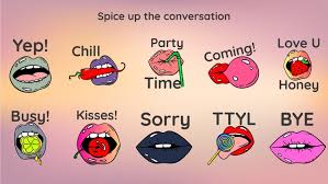 kiss lips dirty sticker emojis by salma