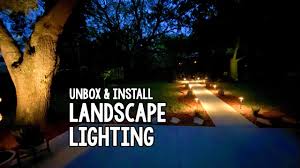installing outdoor lights unboxing