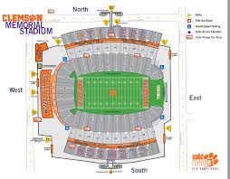 Clemson Stadium Map Map 2018