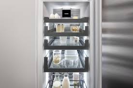 The door has a space routed out on the door and drawer panels so there is no need for external handles. Fully Integrated Fridge Irbpdi 5170 Openstage If World Design Guide