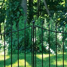 Black Metal Fence Garden Post And Stake