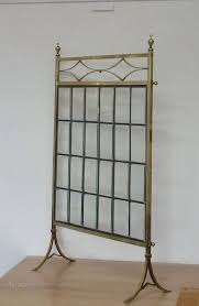 Edwardian Fire Screen With Bevelled