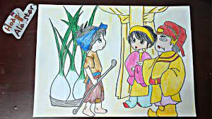 Vẽ tranh kể truyện | Vẽ Truyện cổ tích Ai mua hành tôi | Illustrating Fairy  Tales - YouTube