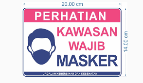 Explore more searches like logo pakai masker. Area Wajib Masker Spanduk Adaptasi Kebiasaan Baru Wajib Pakai Masker 120x300 Cm